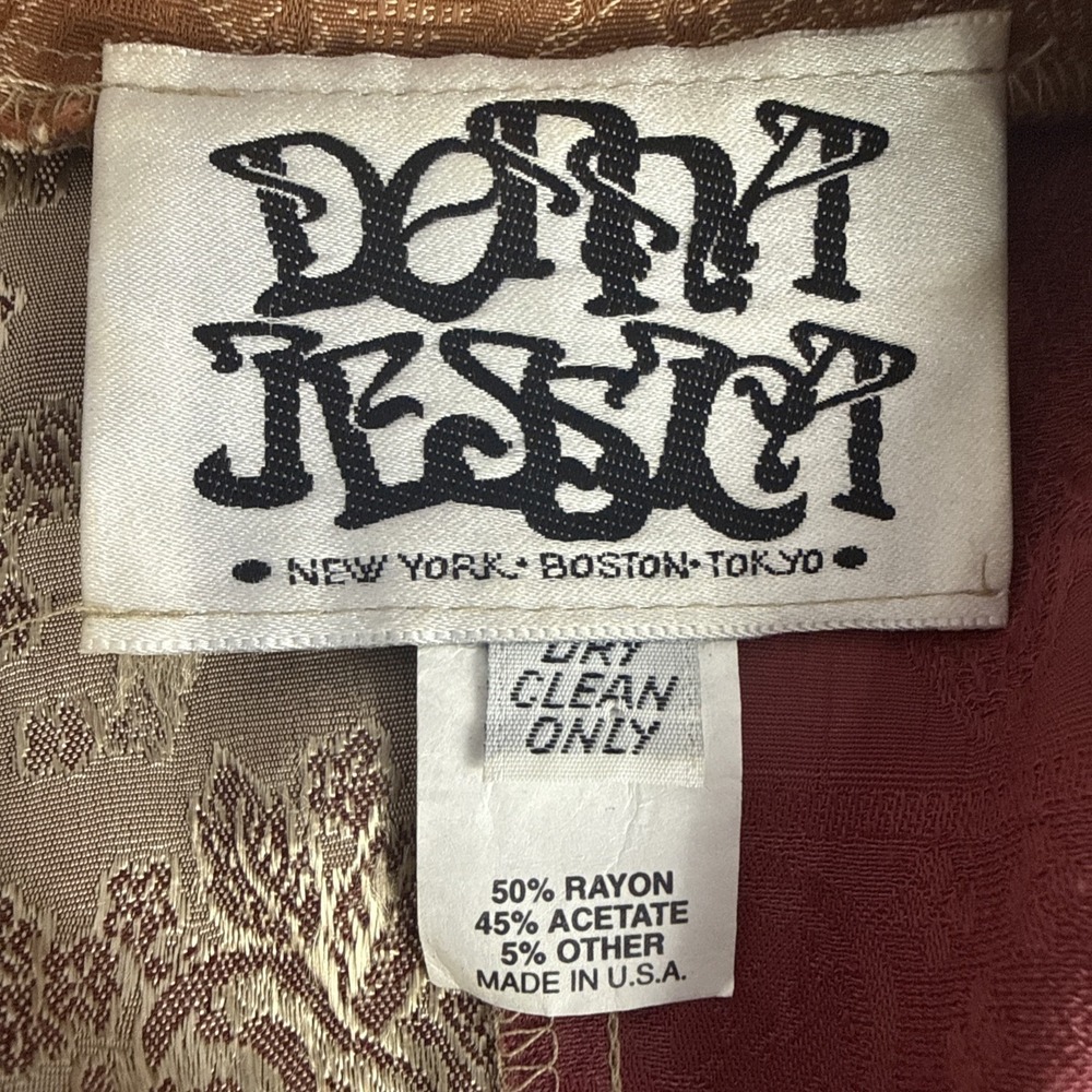 VTG Donna Jessica Artsy Boho Patchwork 3/4 Sleeve Blazer & Top Sz 3/ XL-1X - Picture 6 of 9